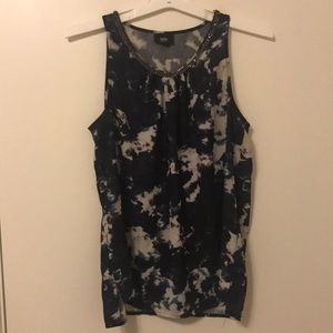 Sleeveless jeweled blouse